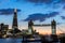 Tower Bridge, the Shard, city hall and business district in the
