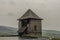 Tower in Brumov castle in spring cloudy day in Moravia