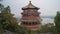 Tower of Buddhist IncenseSummer Palace is located on the shores of an artificial lake. Beijing, China