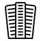 Tower building icon outline vector. Poland warsaw