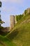 Tower of Carisbrooke Castle in Newport, Isle of Wight, England