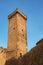 The Tower of the castle of Pacentro at sunset