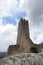 Tower of Castle ruin Castel Drena in Trentino, Italy