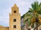 Tower of Cathedral of Cefalu in old town Sicily