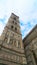The tower of the Cathedrale di Santa Maria del Fiore of Florence Italy