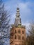 Tower of the catholic Cathedral Church of St. John the Evangelist Sint-Janskathedraal in Hertogenbosch
