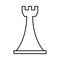 tower chess piece isolated icon