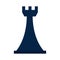 tower chess piece isolated icon