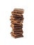 Tower from chocolate fragments
