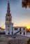 Tower of church of Michael the Archangel in village Archangelos in Rhodes island, Greece