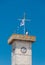 tower with clock on the port of Arsenal in Rochefort