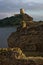 Tower Coltellazzo of Saint Efisio lighthouse at Nora, Sardinia, Italy