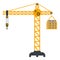 Tower crane build machine illustration