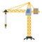 Tower crane build machine illustration