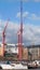 Tower cranes on the banks of the Thames