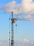 Tower Cranes Image with Blue Sky - Stock Picture