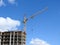 Tower cranes and their parts, construction of a new house