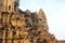 Tower details sandstone patterns, ancient Angkor Wat