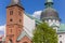 Tower and dome of the Emsland Dom church in Haren