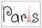 Tower Eiffel with Paris lettering