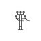 Tower electricity supply line icon