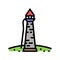 tower fairy tale construction color icon vector illustration