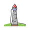 tower fairy tale construction color icon vector illustration
