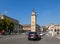 Tower of the Fallen in Piazza Cavalieri di Vittorio Bergamo Italy on October 5, 2019.