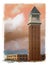 Tower of the Fira de Barcelona digitally painted.