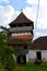 Tower of the fortified saxon medieval church Ungra, Transylvania