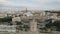 Tower of Gold or Torre del Oro and Cathedral in background, Seville in Spain. Aerial reverse ascending