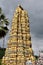 Tower of golden Hindu temple in Sri Lanka