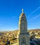 The tower of the Grossmunster (great minster) Church. Zurich