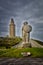 The Tower of Hercules, is an ancient Roman lighthouse near the city of A CoruÃ±a, in the North of Spain