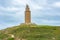 Tower of Hercules lighthouse at Spanish town A Coruna