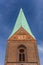 Tower of the historic St. Nikolai church in Kiel