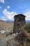 A tower of Keselo Fortress in Upper Omalo village, Tusheti, Georgia