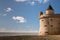 The tower la tour gabriel of Le Mont Saint Michelle on a sunny day in summer