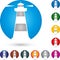 Tower, lighthouse, beacon, colored, logo