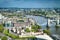 Tower of London and an aerial view of the Tower Bridge