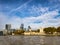 Tower of London panorama seen from river Thames