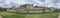 The Tower of London panoramic view of a cloudy day