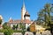 Tower of lutheran church in Medias, Transylvania, Romania
