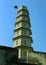 The tower of Manora fort with blue sky and bird.