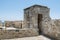 Tower in Medieval castle and cannons in the Larnaca Fort in Cyprus