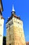 Tower of the medieval fortified saxon church Saschiz Keisd, Transylvania.