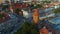 Tower Old Town Gdansk Wieza Stare Miasto Aerial View Poland