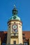 The tower of the old Town Hall in Leipzig, Saxony, Germany.