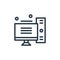 tower pc icon vector from hardware network concept. Thin line illustration of tower pc editable stroke. tower pc linear sign for