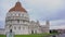 Tower of Pisa, Cathedral and baptistery in Piazza dei Miracoli, Italy